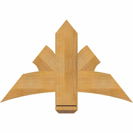 Ekena Millwork Davenport Rough Sawn Timber Gable Bracket, Western Red Cedar, 36"W x 23"H x 2"D x 6"F, 15/12 Pitch GBW036X23X0206DAV00RWR